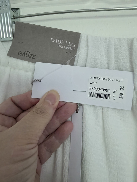 Soft Surroundings White Wisteria Gauze Pants - Picture 3 of 6